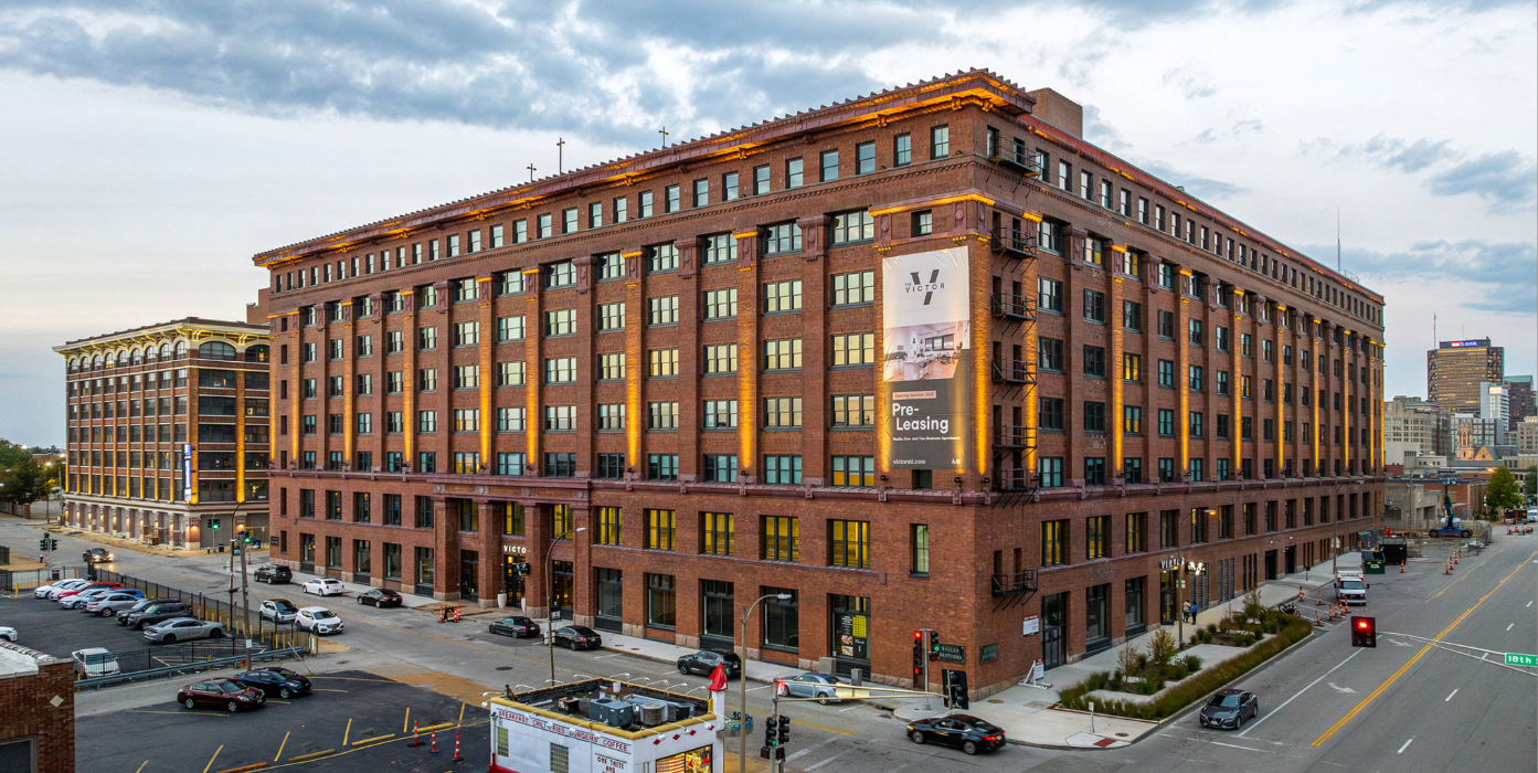 The Victor Saint Louis apartment exterior in St Louis.